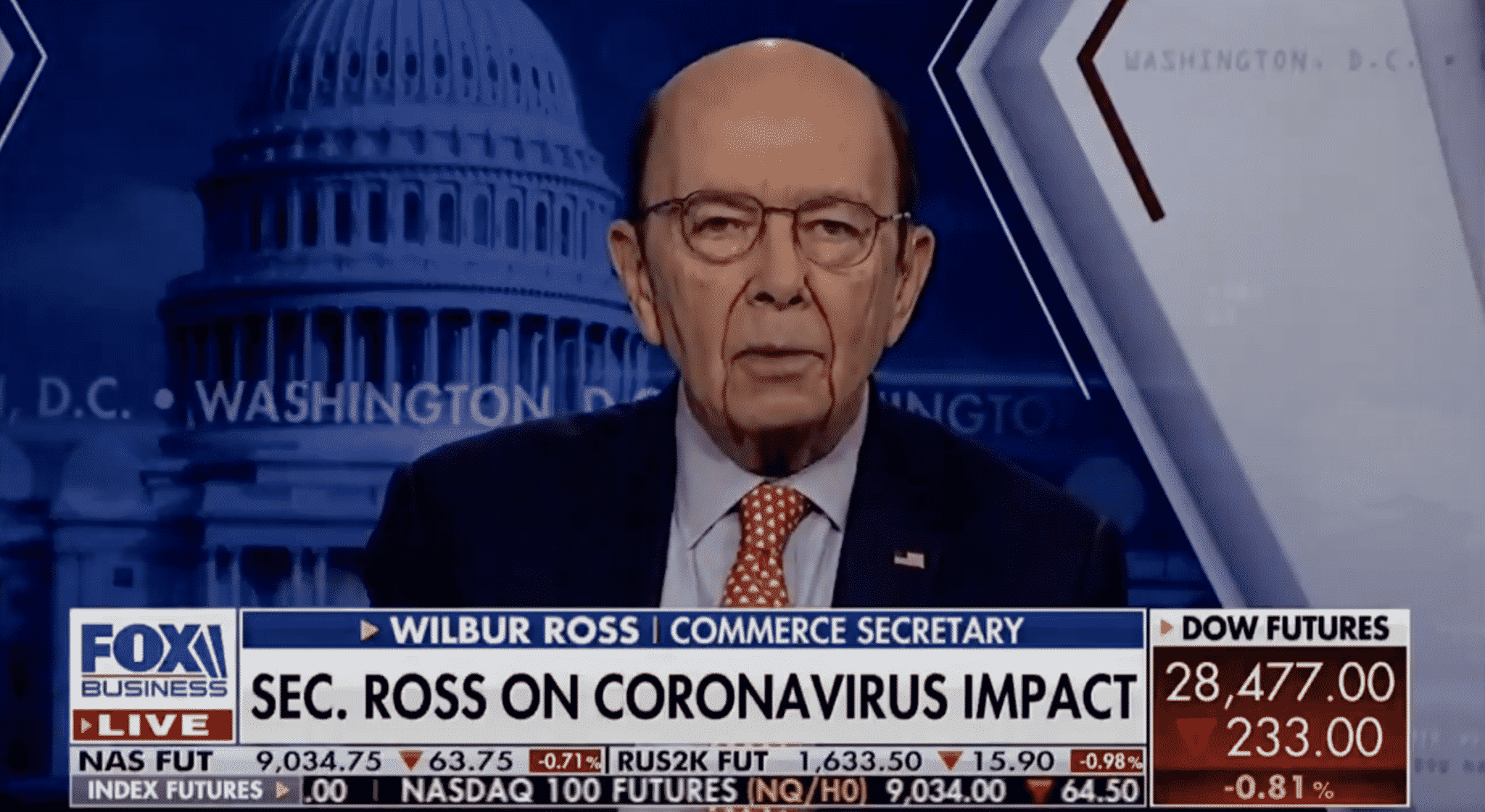 Commerce Secretary Says Coronavirus May Help ‘Accelerate Return of Jobs’