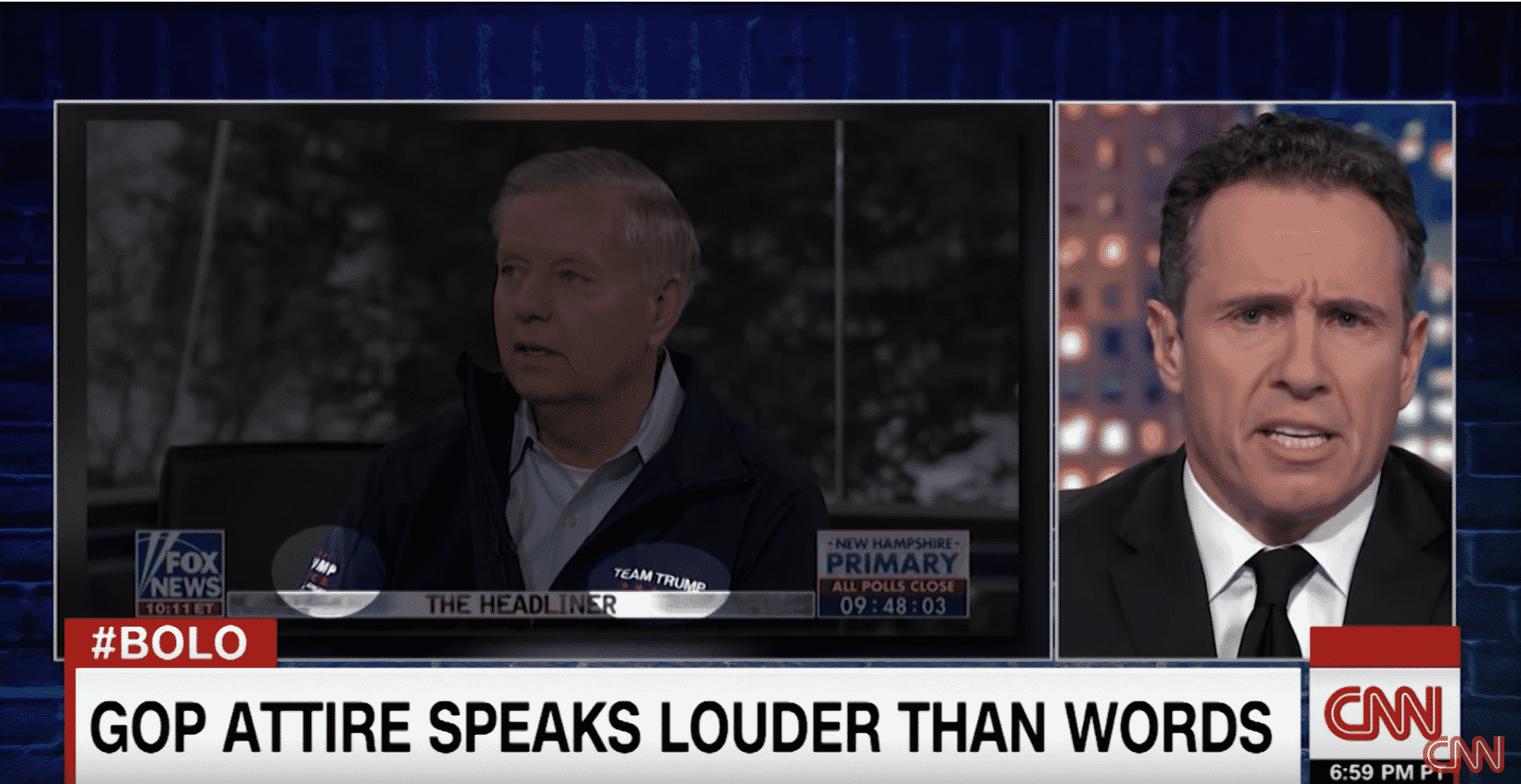 Chris Cuomo Blasts Lindsey Graham for Wearing Trump Gear During Fox News Appearance