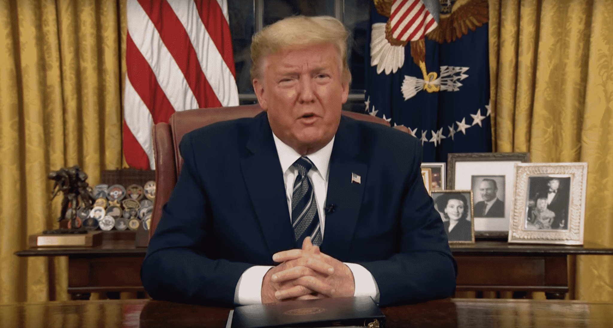 In Oval Office Address, Trump Announces Travel Restrictions on Europe and Seeks to Ease Economic Concerns