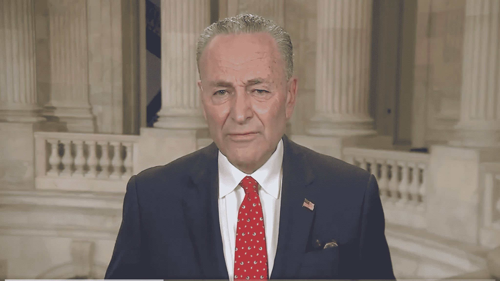 Schumer Touts Provision of Stimulus Bills That Blocks Trump Businesses From Getting Loans