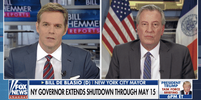 De Blasio Suggests New York City Could Be Shut Down Until July or August