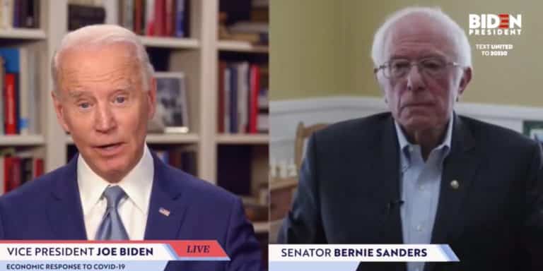 Bernie Sanders Endorses Joe Biden in Livestream: ‘Come Together in This Campaign’