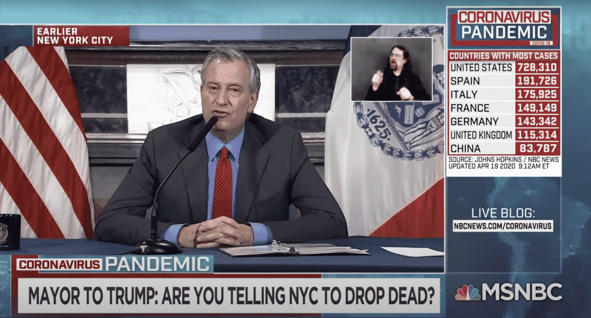 De Blasio Asks Trump: ‘Are You Telling New York City to Drop Dead?’