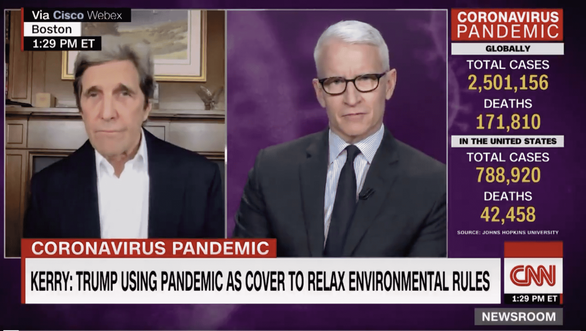 John Kerry Praises Foreign Leaders for Handling of the Coronavirus Outbreak
