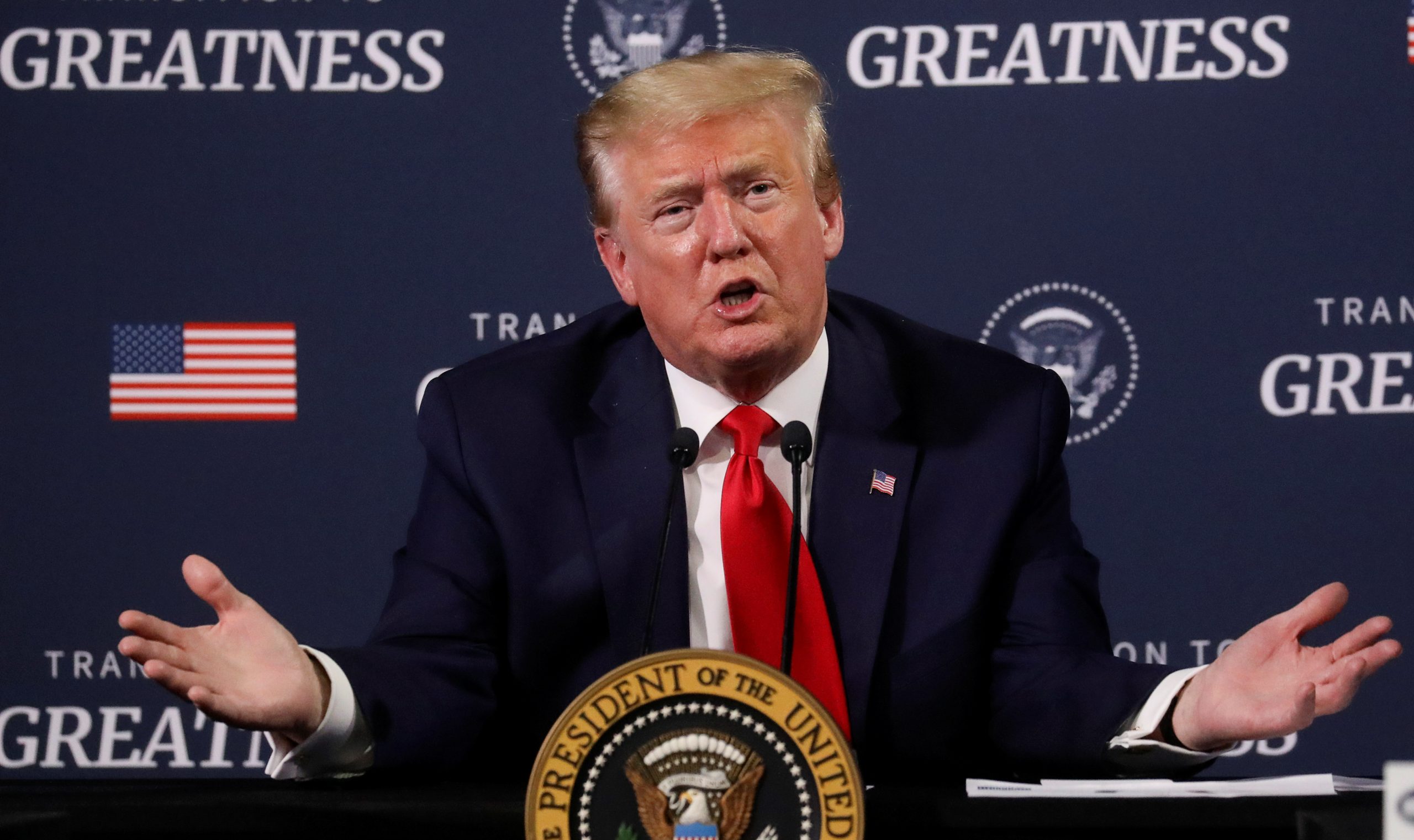 Trump Says He ‘Didn’t Want to Give the Press the Pleasure’ of Seeing Him Wear a Mask