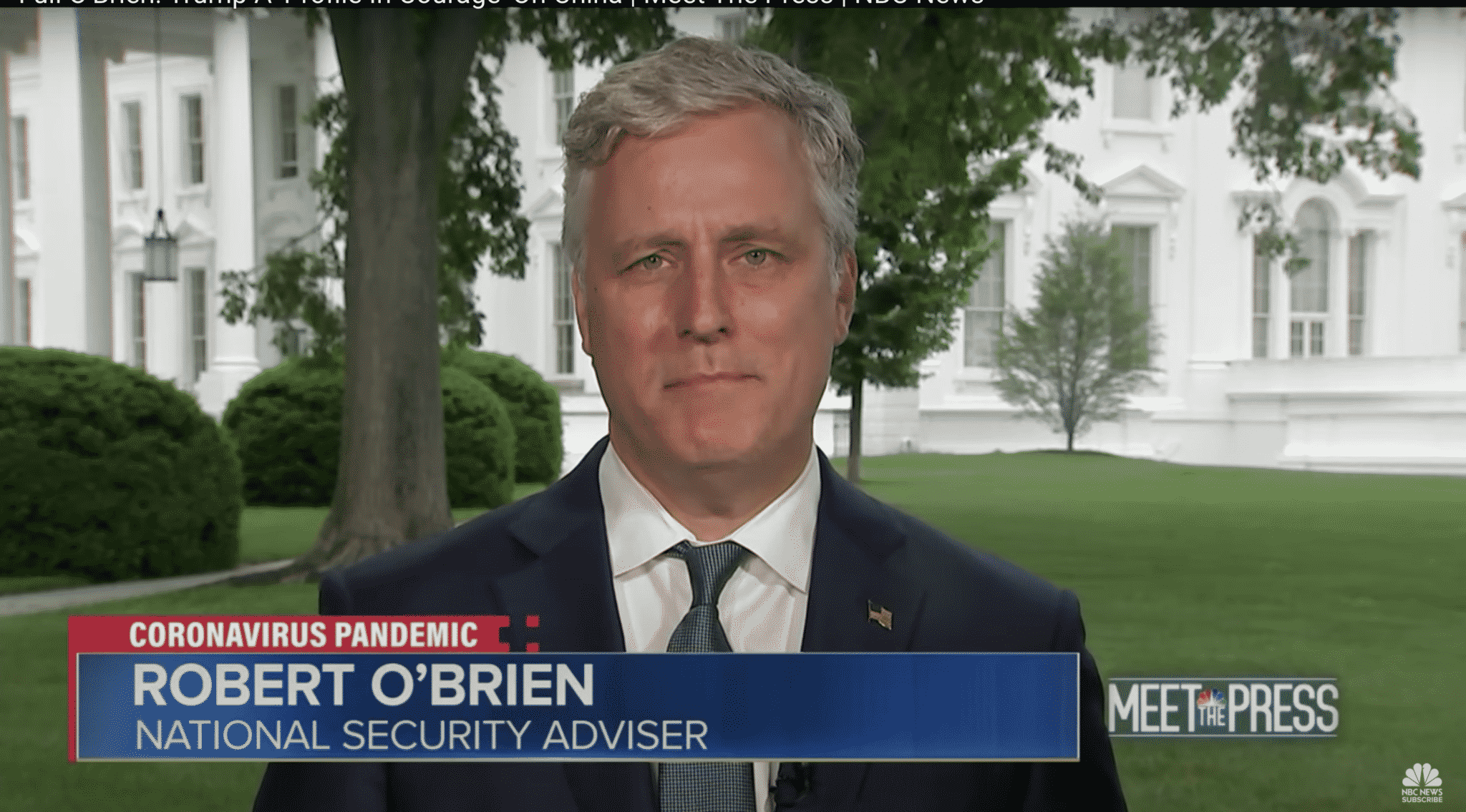 National Security Advisor Calls Trump’s Travel Restrictions on China a ‘Profile in Courage’