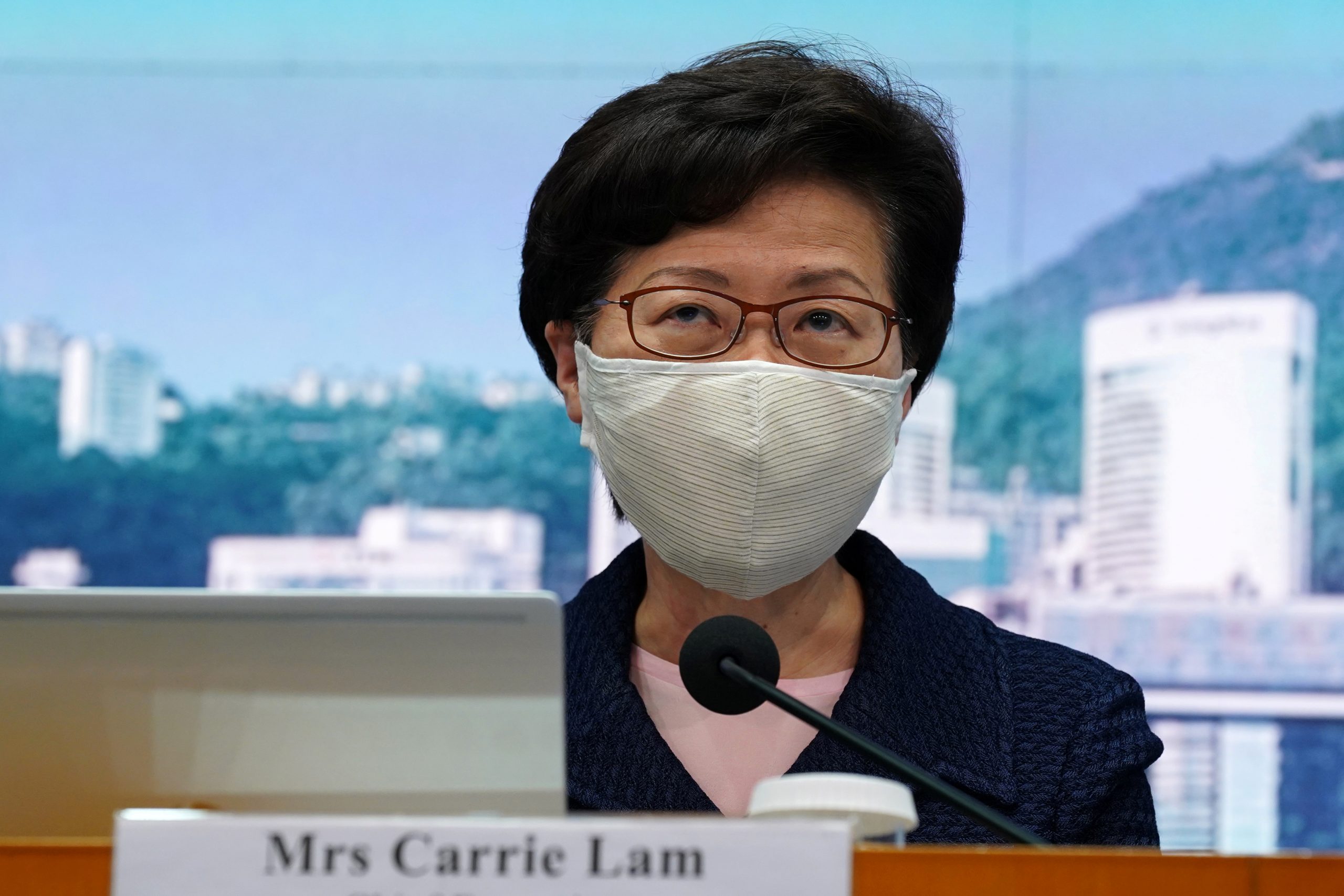 US Blacklists Hong Kong Leader Lam, Other Officials