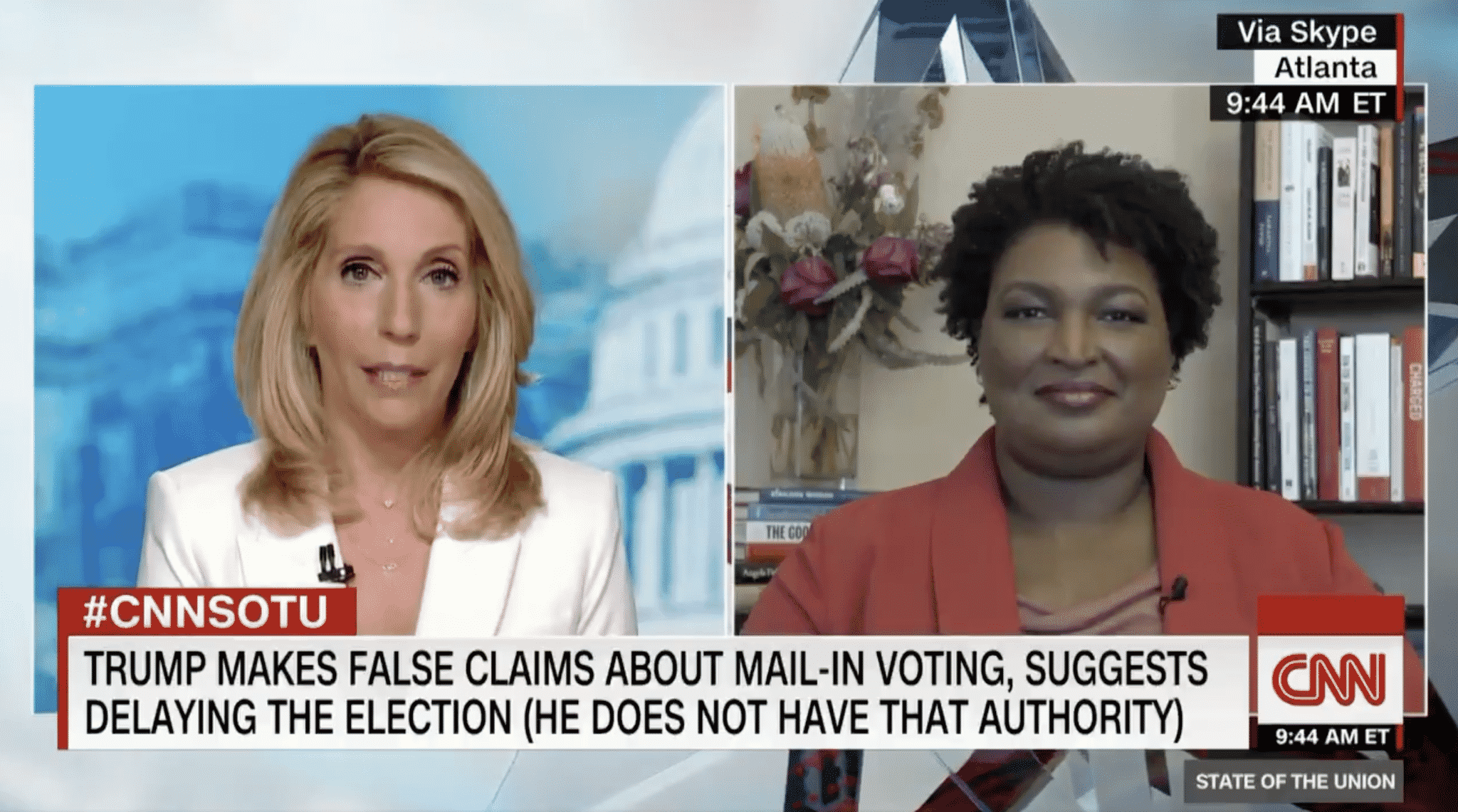 Stacey Abrams Claims Trump Is ‘Doing His Best to Undermine Our Confidence’ in the Electoral Process