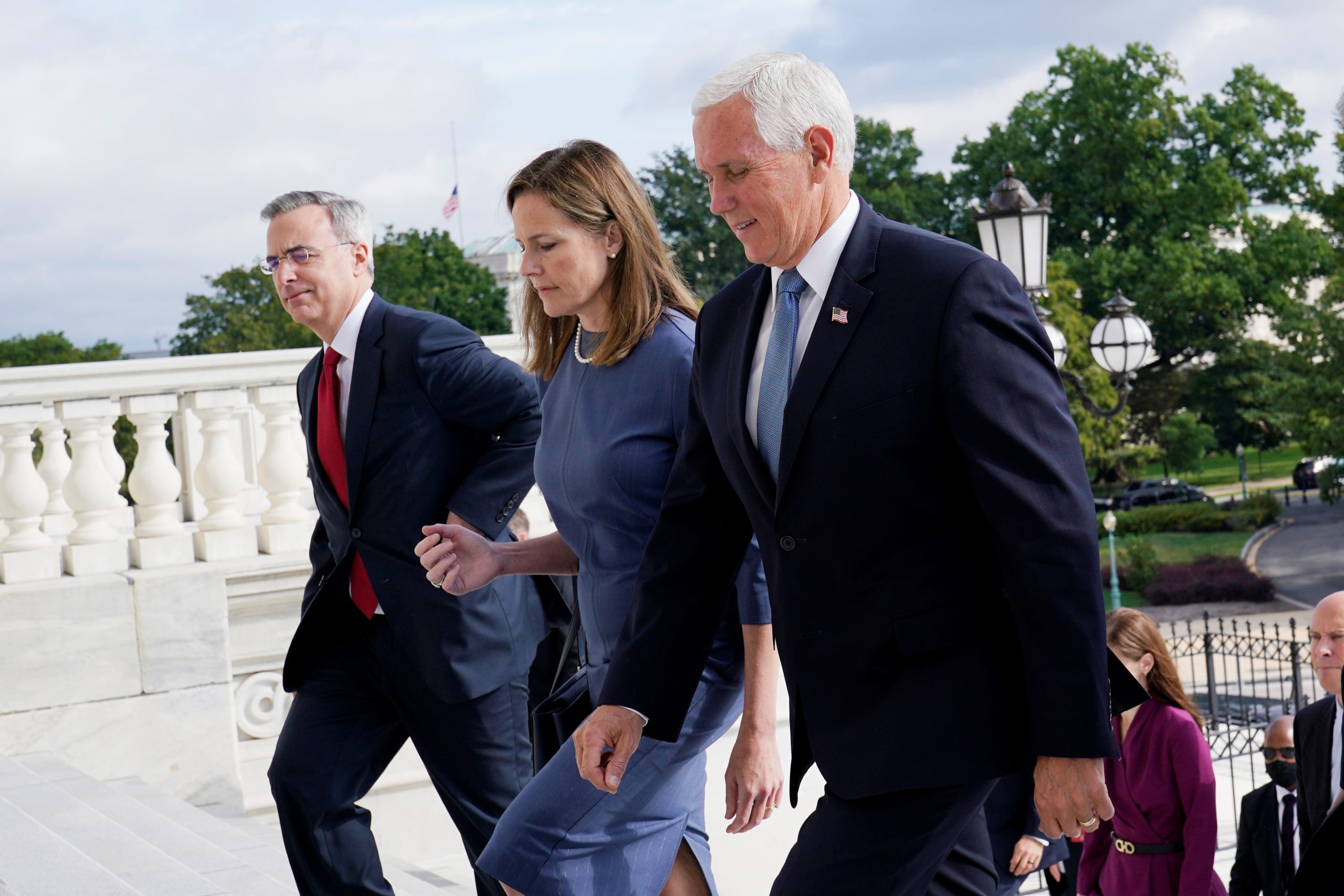 Supreme Court Nominee Barrett Meets Senators in Race To Confirmation