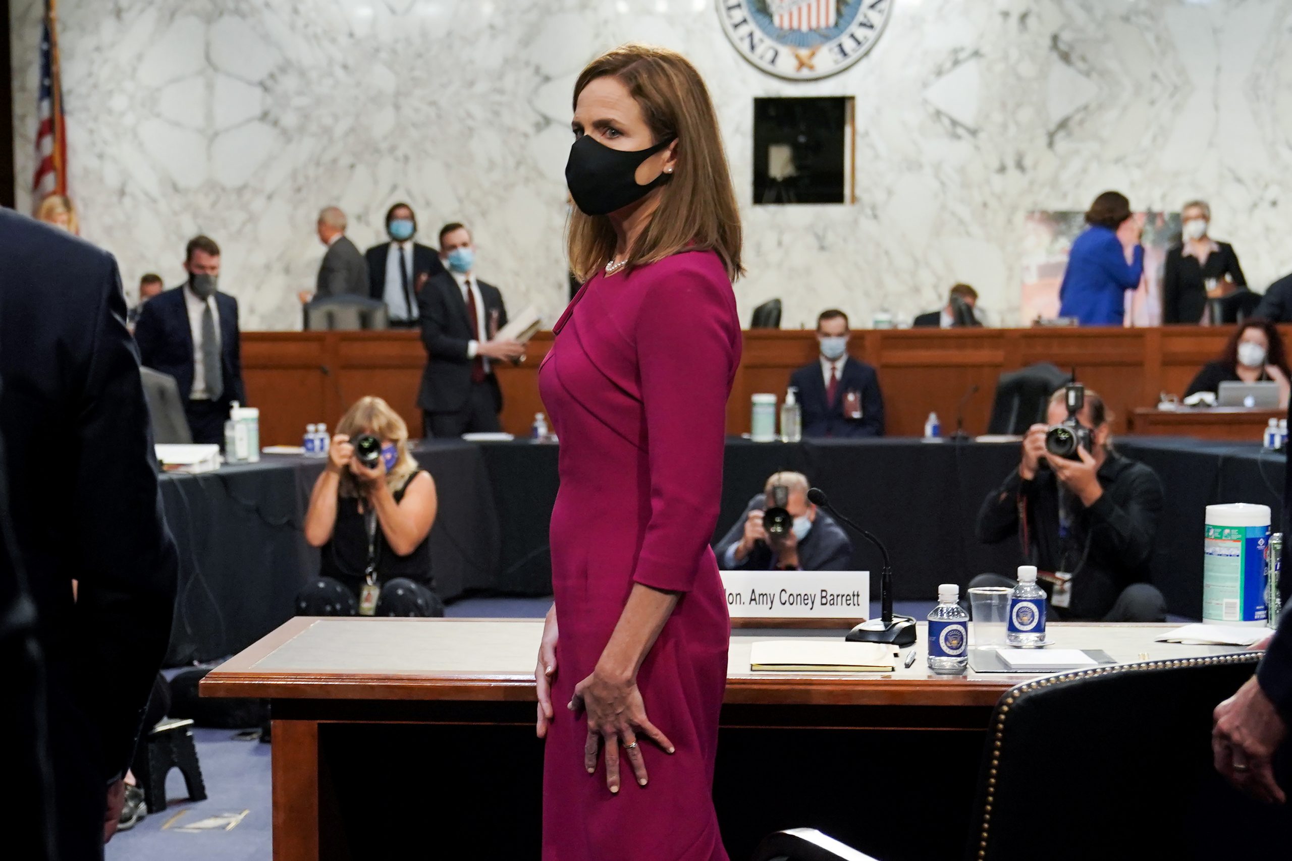 Harris, Fellow Democrats Target Trump Supreme Court Nominee on Obamacare