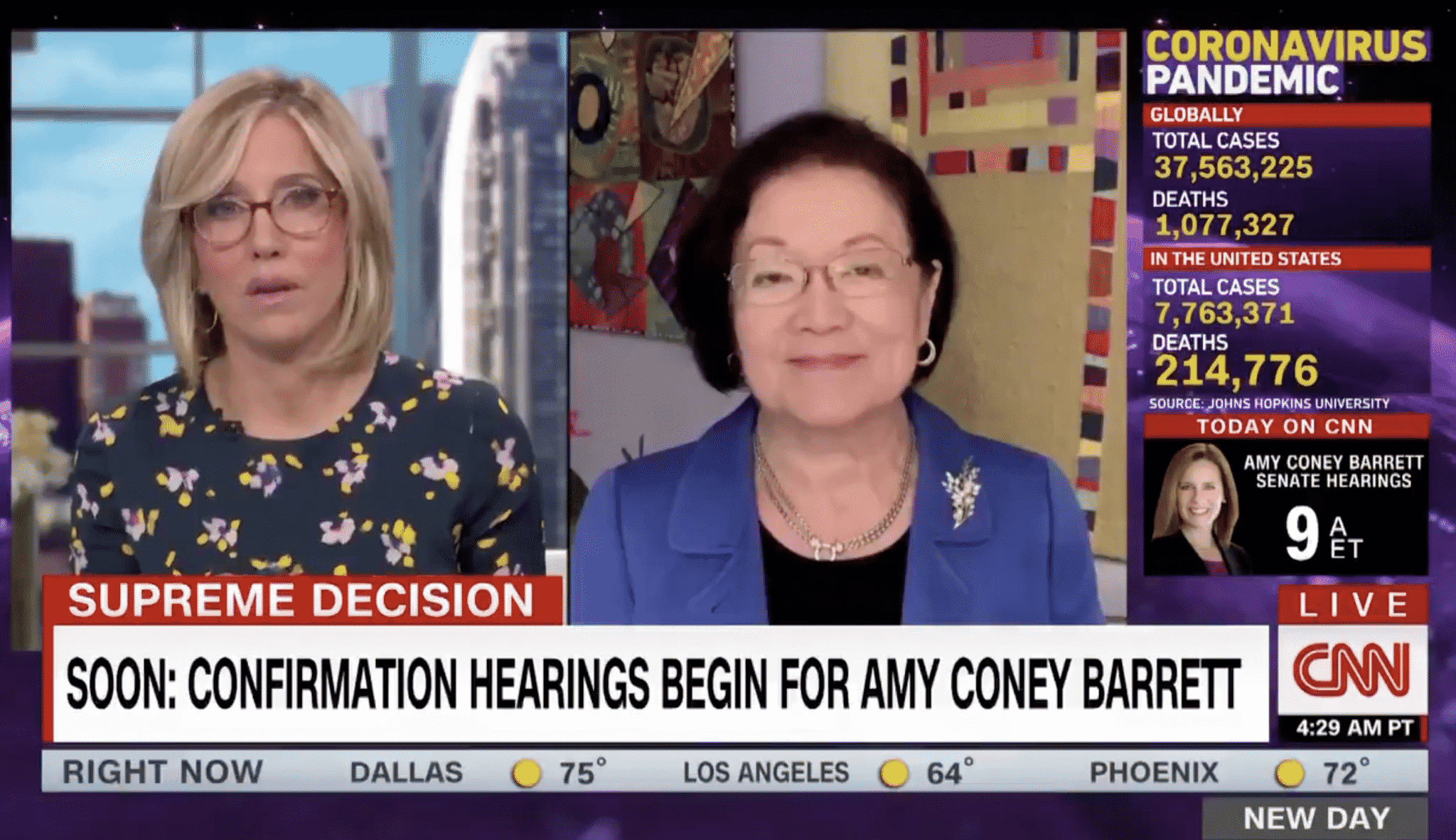 Sen. Mazie Hirono Reveals Questions She Will Be Asking Barrett During Confirmation Hearings