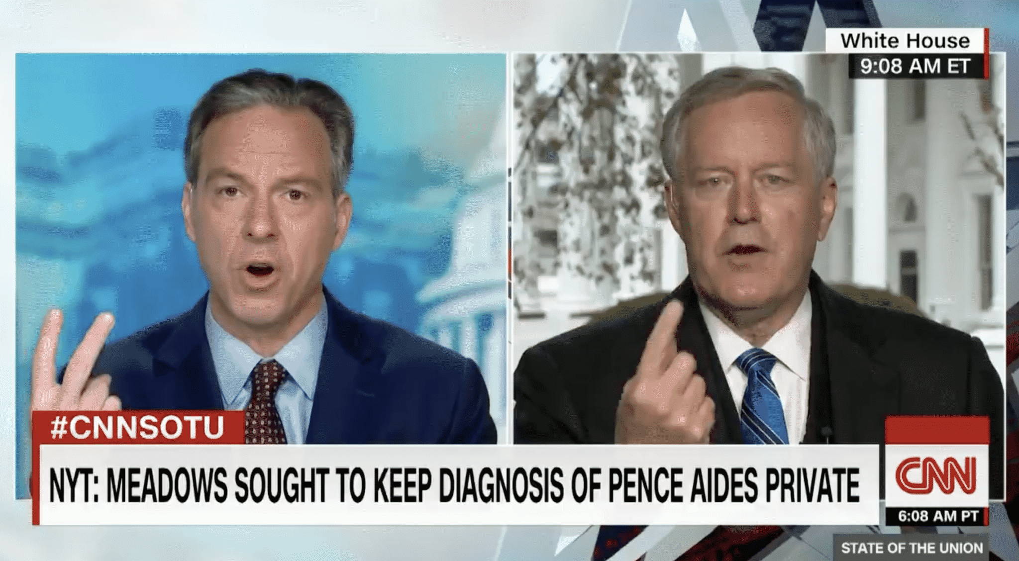 Meadows Spars With Tapper Over Whether the United States Will Get ‘Control’ of the Pandemic