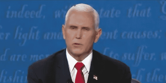 Fly Caught in the Spotlight as It Lands on Pence’s Head During the Debate