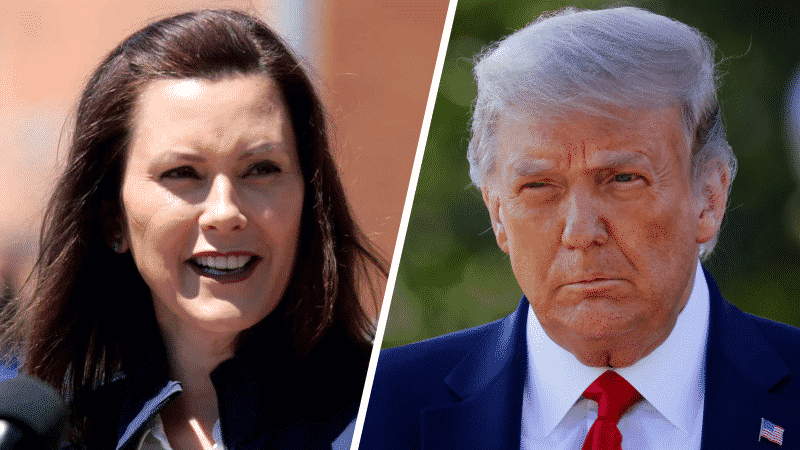 Trump Hits Back at  Whitmer for Calling Him ‘Complicit’ After Kidnapping Plot Thwarted