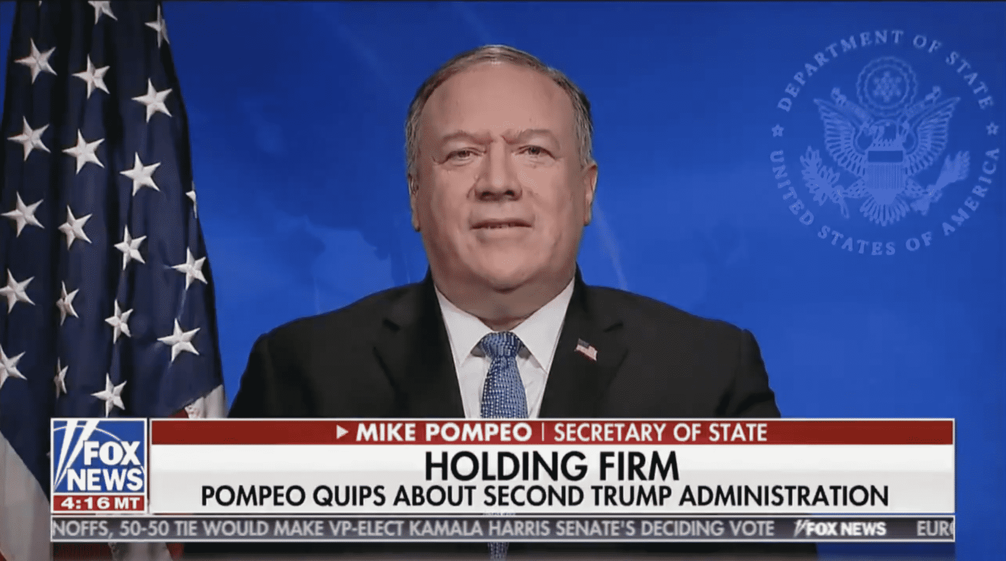 Pompeo Declines To Say if He Was Joking About Transitioning To a ‘Second Trump Administration’
