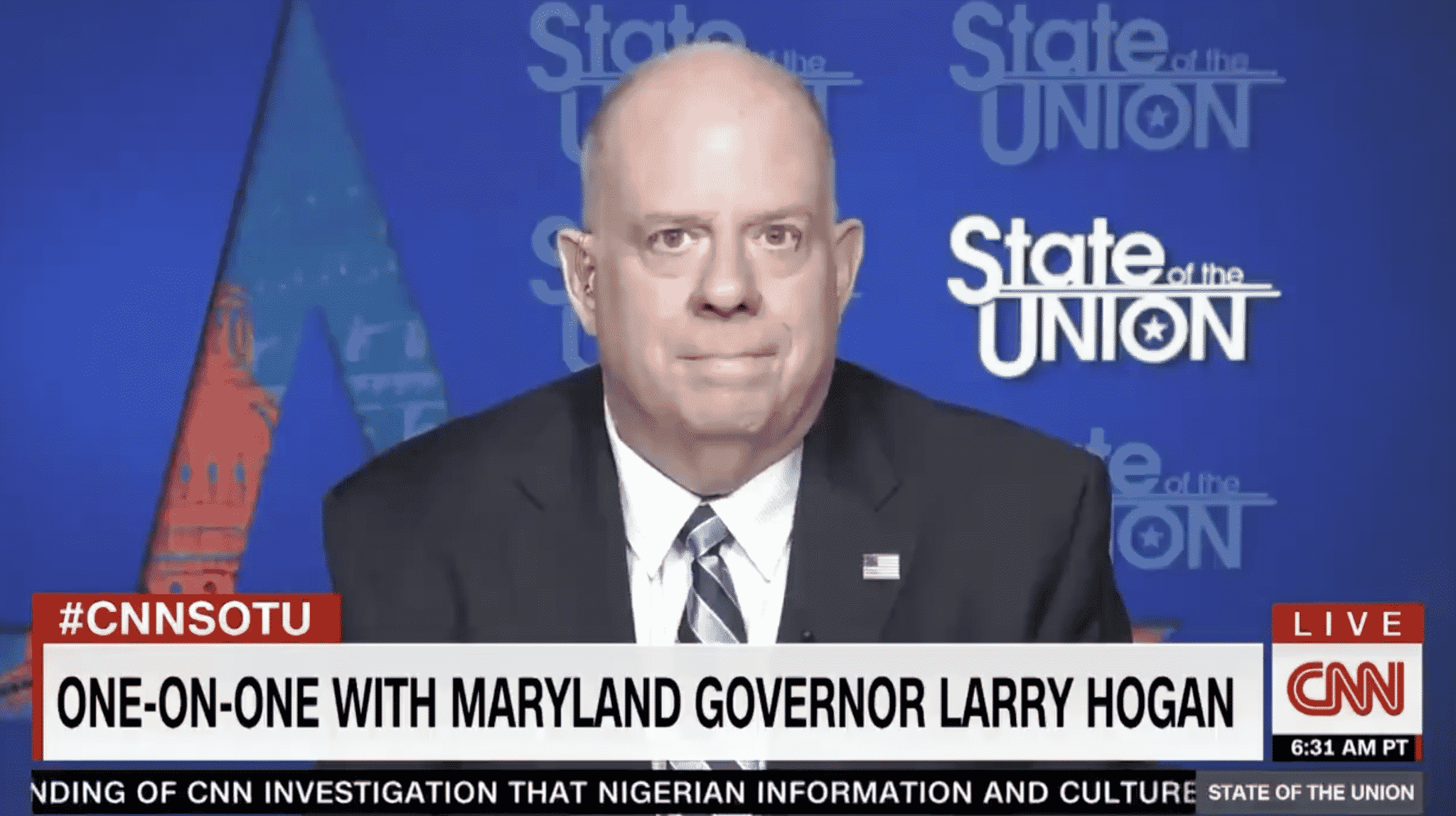 Hogan ‘Embarrassed’ More Republicans Are Not Speaking up About Trump’s Refusal to Concede