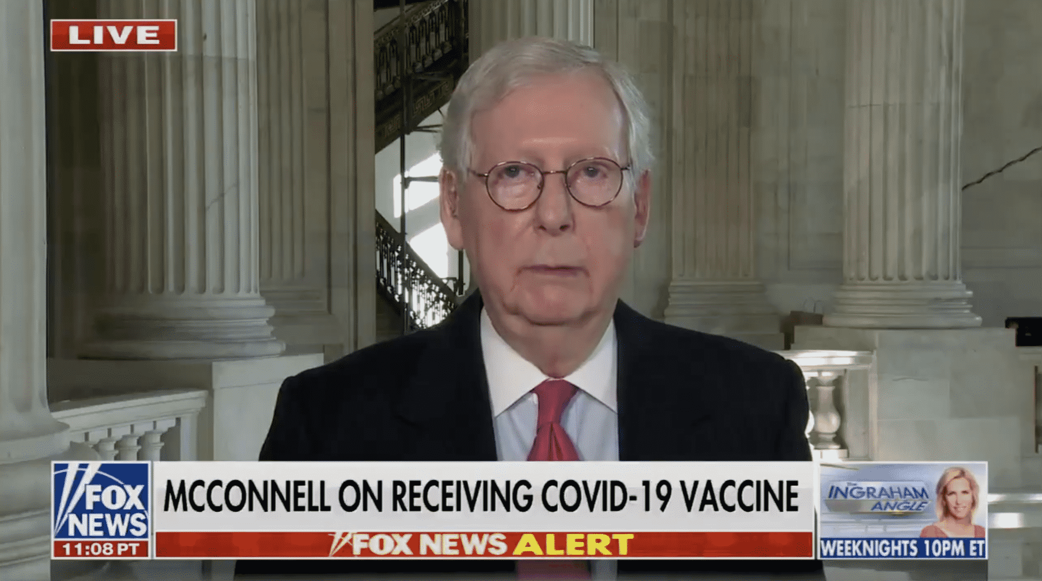 McConnell Defends Lawmakers Receiving COVID-19 Vaccinations Ahead of the Public