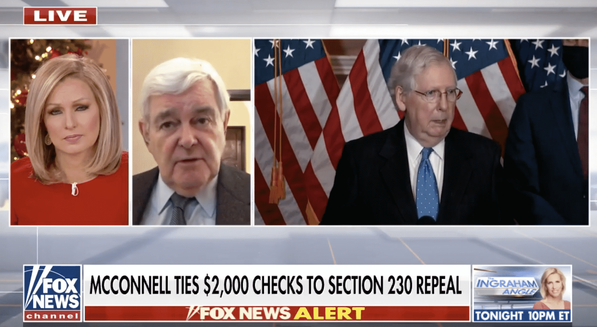 Gingrich on $2,000 Stimulus Checks: ‘I Would Beg’ McConnell to Set up a Vote