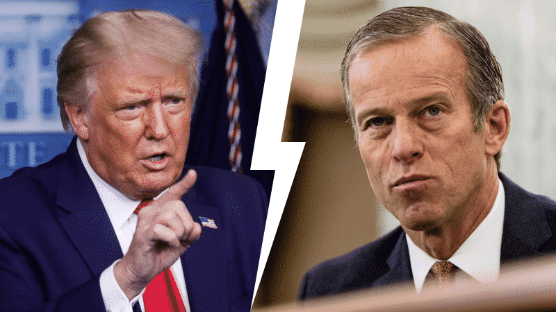 Trump Calls Sen. Thune ‘Mitch’s Boy’ While Hitting Back Over Election Remarks
