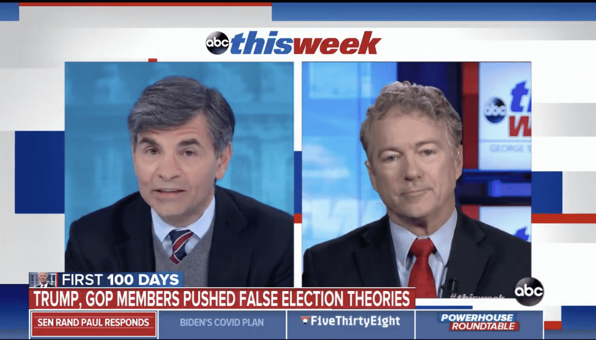 Rand Paul Spars With George Stephanopoulos Over Whether the Presidential Election Was ‘Stolen’