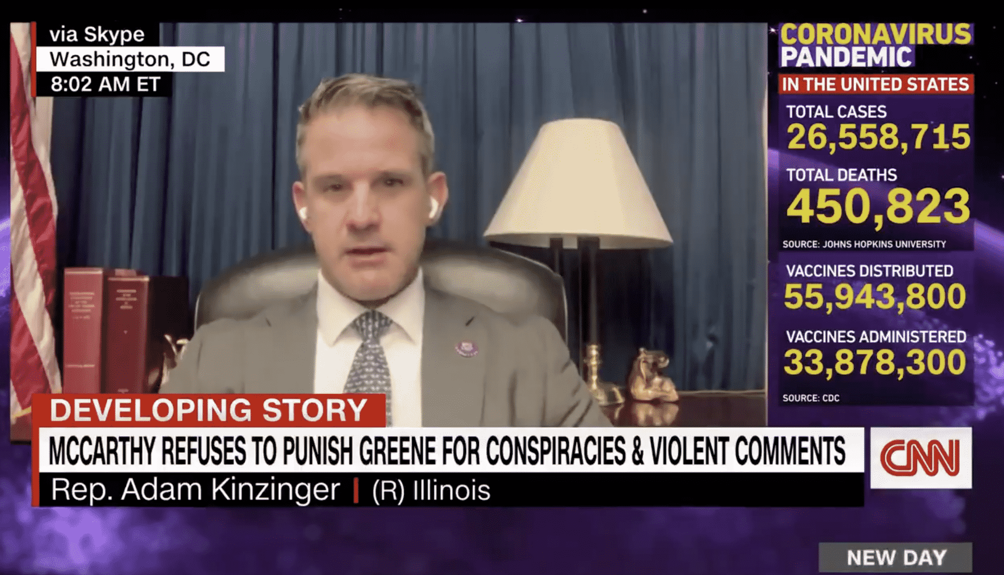 Kinzinger Calls GOP Standing Ovation for Greene ‘Disappointing by a Factor of 1,000’
