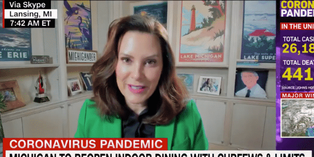 Gov. Whitmer: Michigan Can Reopen Indoor Dining With Limits Because of Our ‘Strong Position’