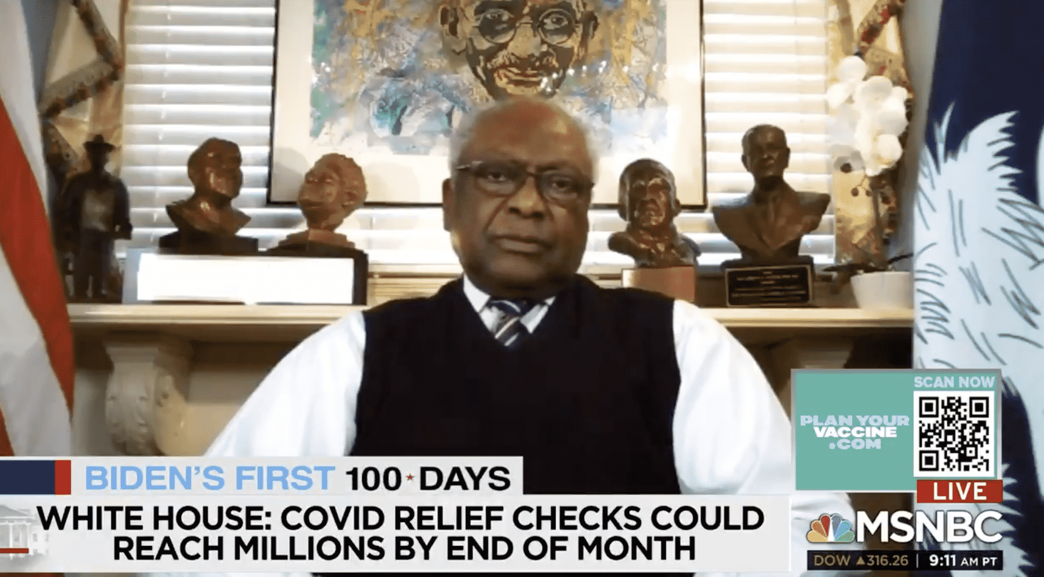 Clyburn ‘Hopeful’ Stimulus Checks Could Reach Americans as Early as Next Week