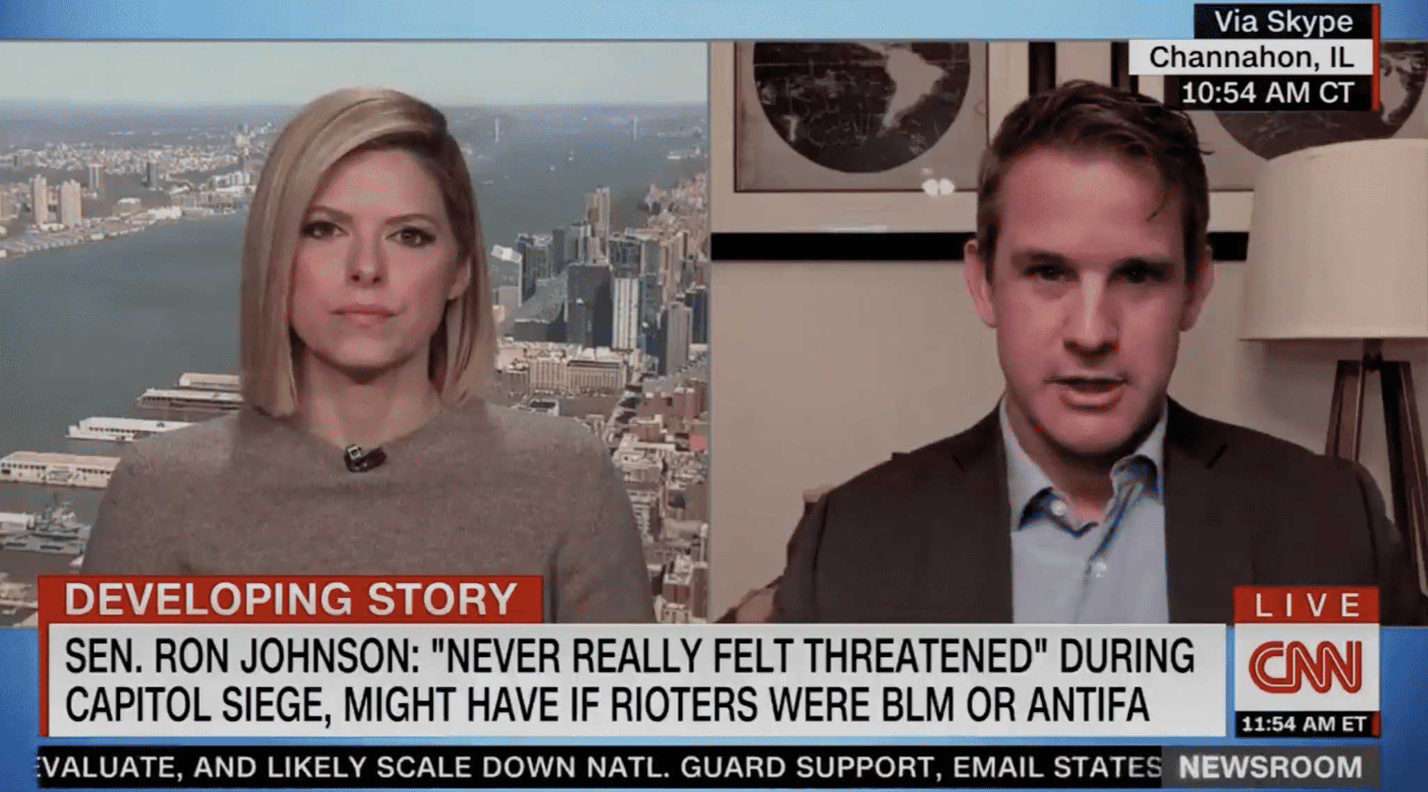 ‘Absolutely Ludicrous’: Kinzinger Slams Sen. Ron Johnson for Black Lives Matter Remark