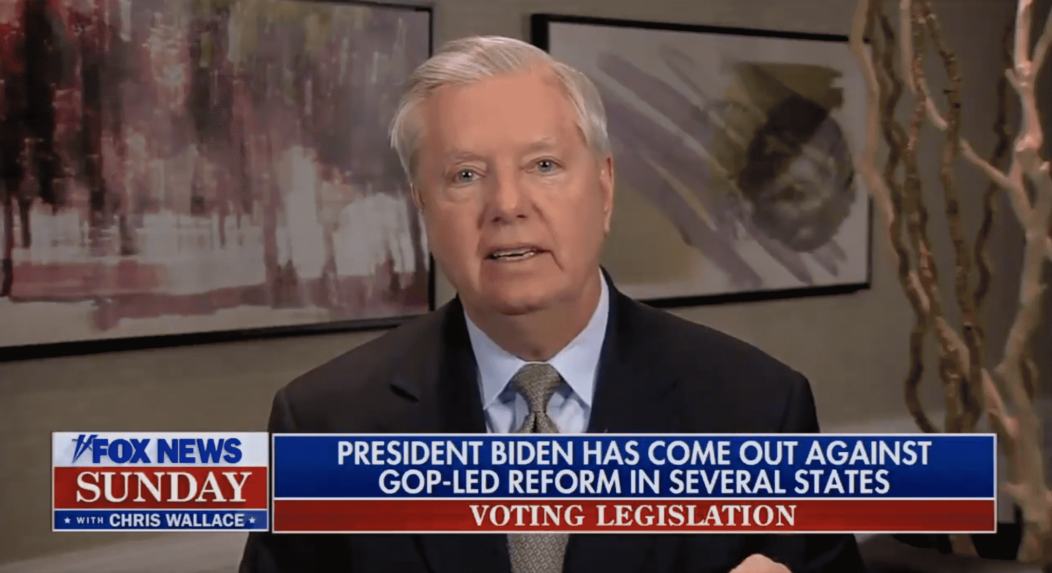 Graham Accuses Biden of Playing the ‘Race Card Continuously’ on Georgia’s New Election Law