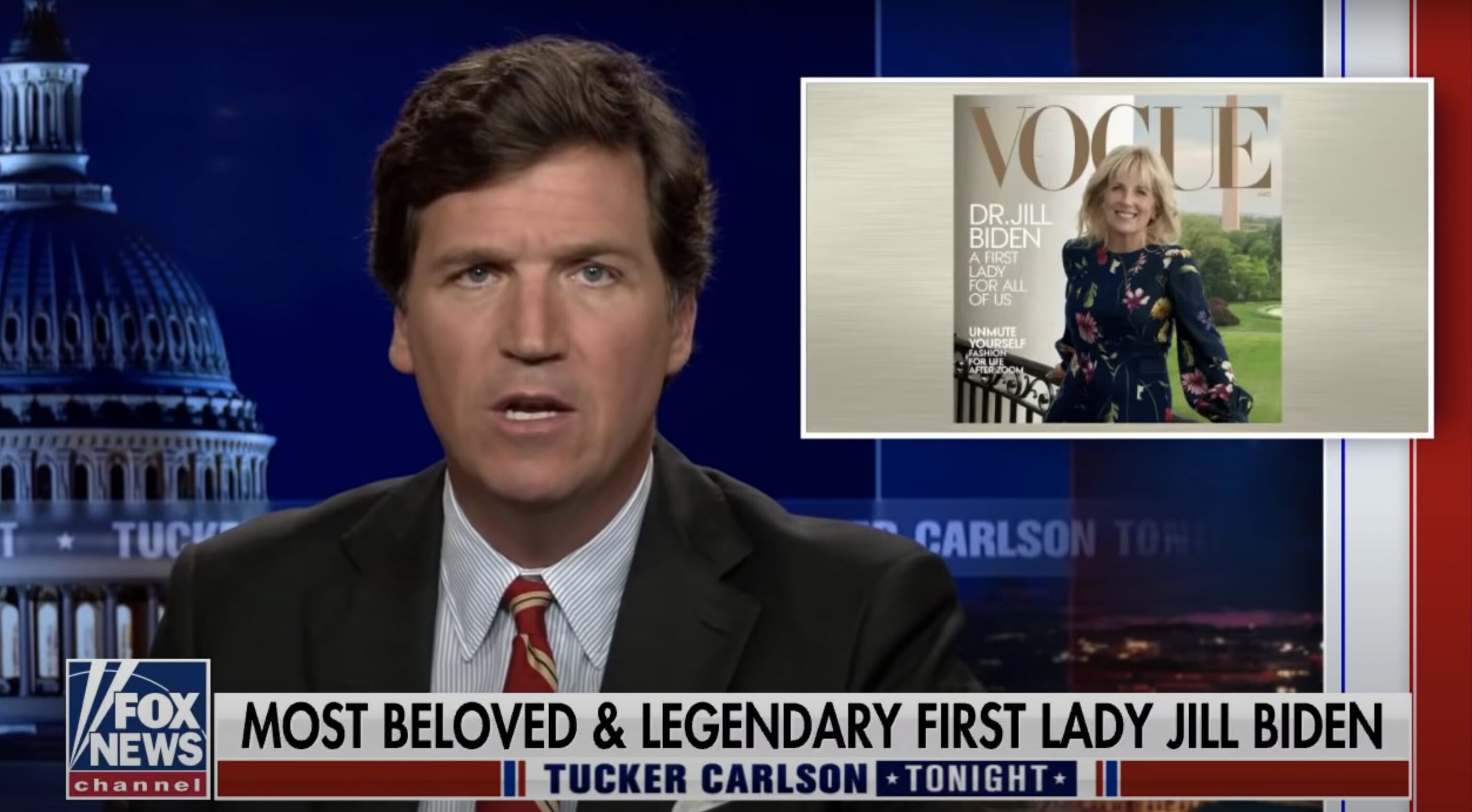 Tucker Carlson on Jill Biden’s Vogue Profile: ‘Cult of Personality Hero Worship’