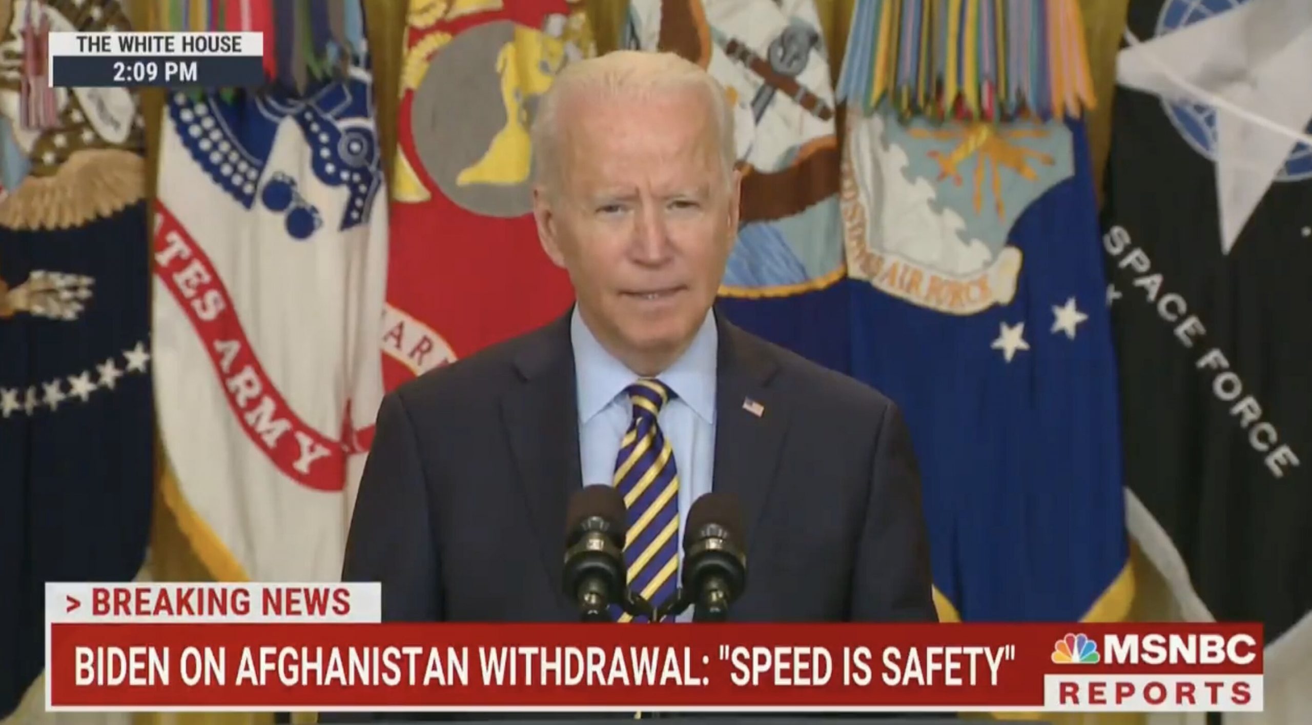Biden Defends Troop Withdrawal: ‘We Did Not Go to Afghanistan to Nation-Build’