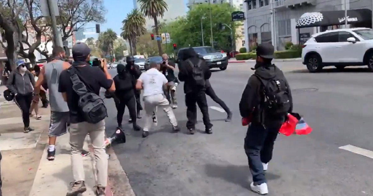 As Protests Hit LA Spa That Allegedly Let Transgender Expose Himself To Minors, Antifa Thugs Go on Attack