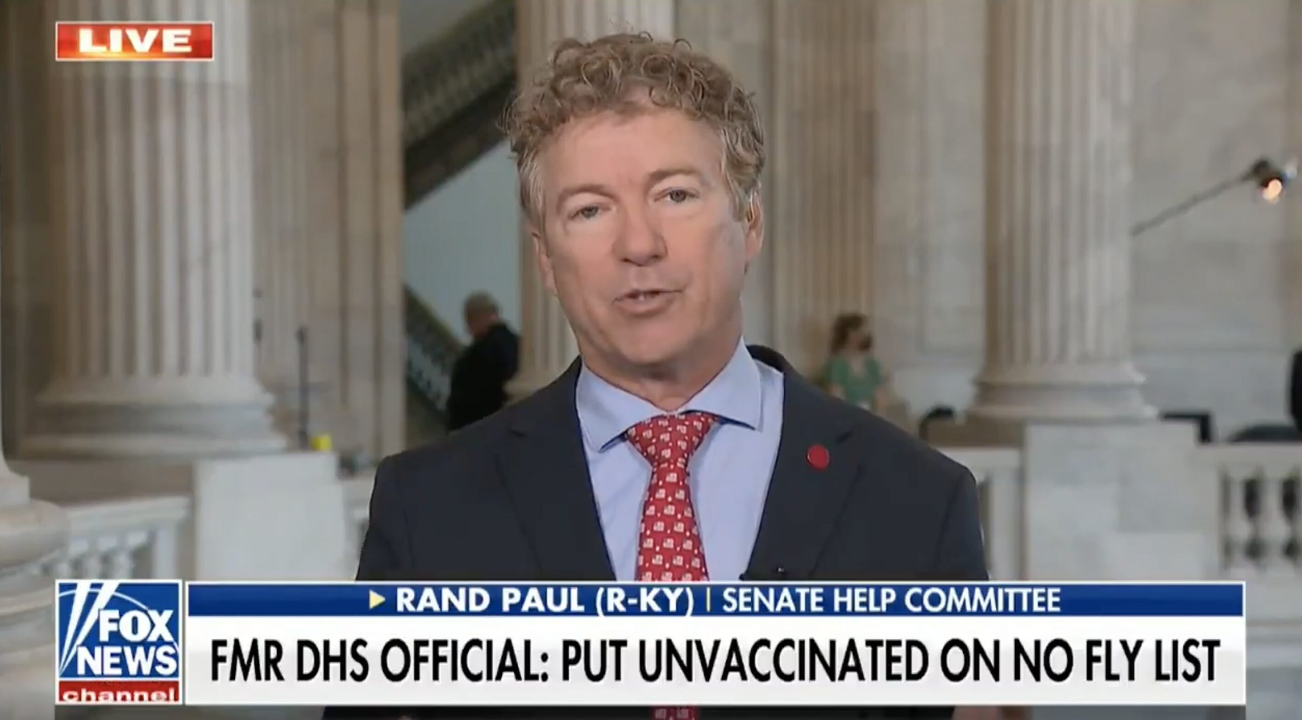 ‘Authoritarian’: Sen. Rand Paul Speaks Out Against Call for No-Fly List for the Unvaccinated