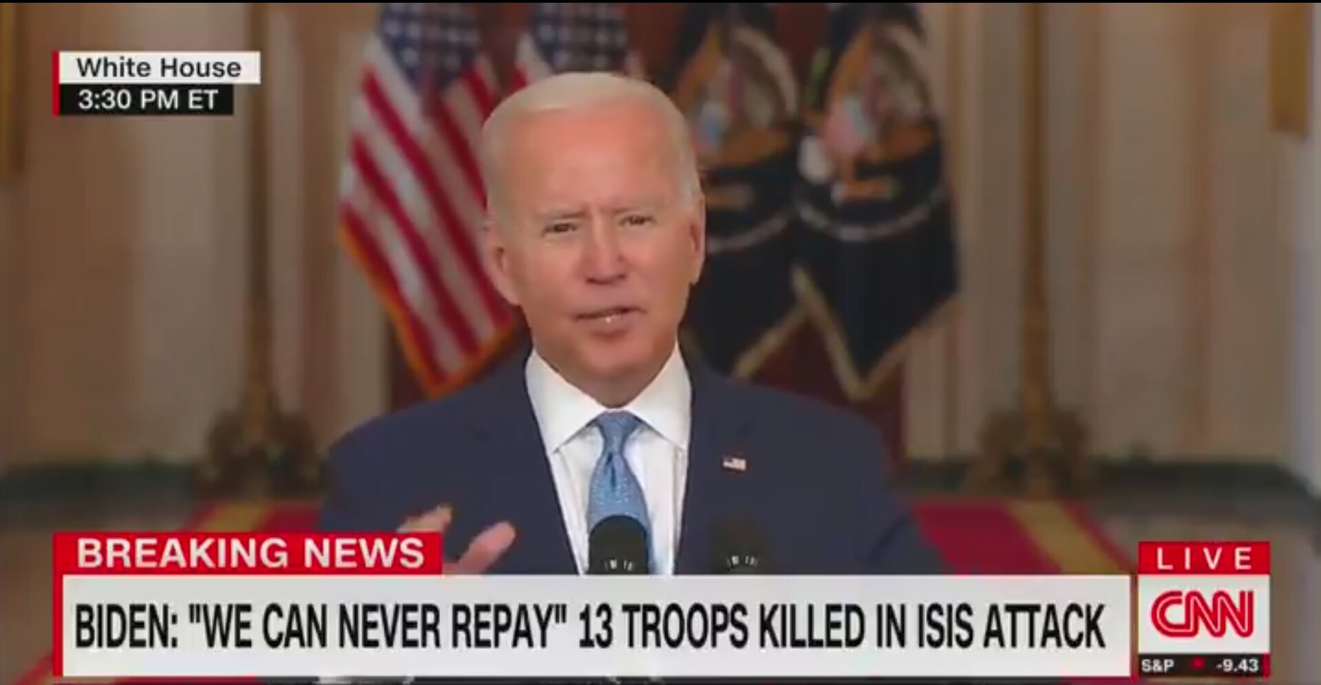 Biden Claims the US Was ‘Ready’ When Afghans ‘Watched Their Own Government Collapse’