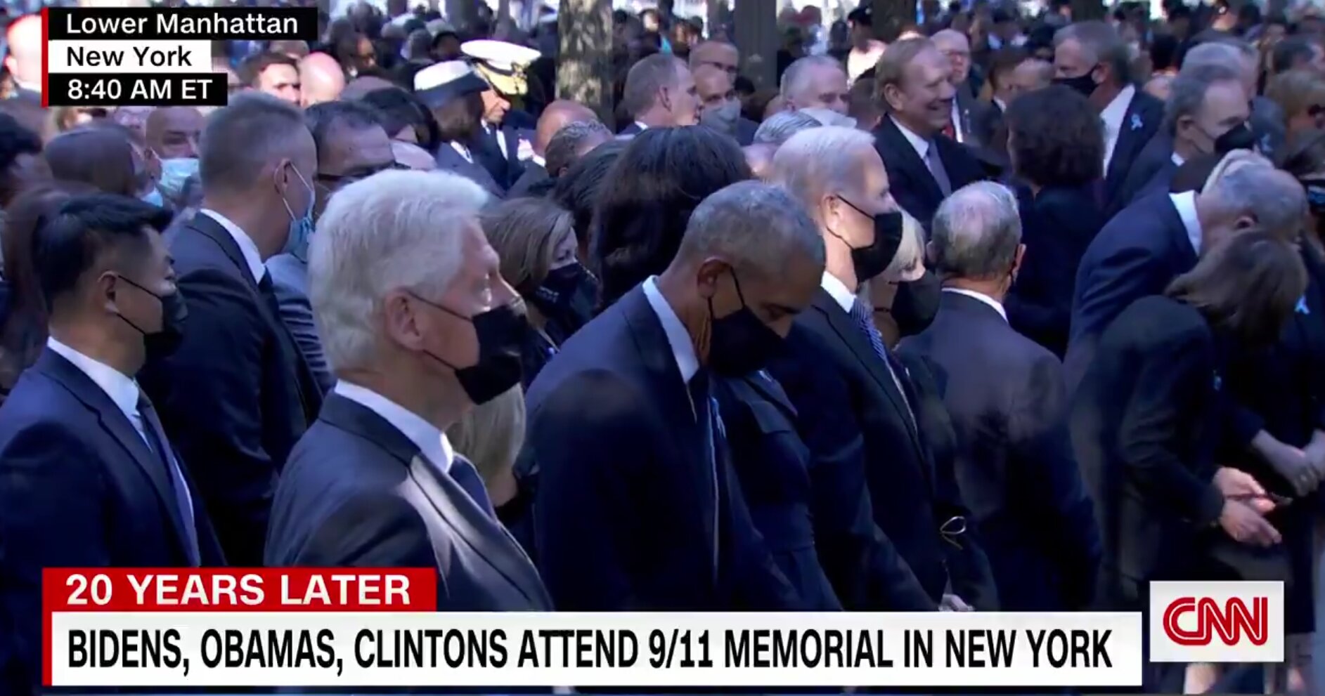 Biden Joined by Former Presidents To Mark the 20th Anniversary of 9/11
