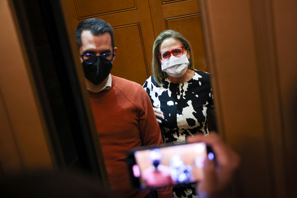 Sen. Kyrsten Sinema Hits Back After Being Filmed in Bathroom: ‘Unacceptable’ and ‘Unlawful’