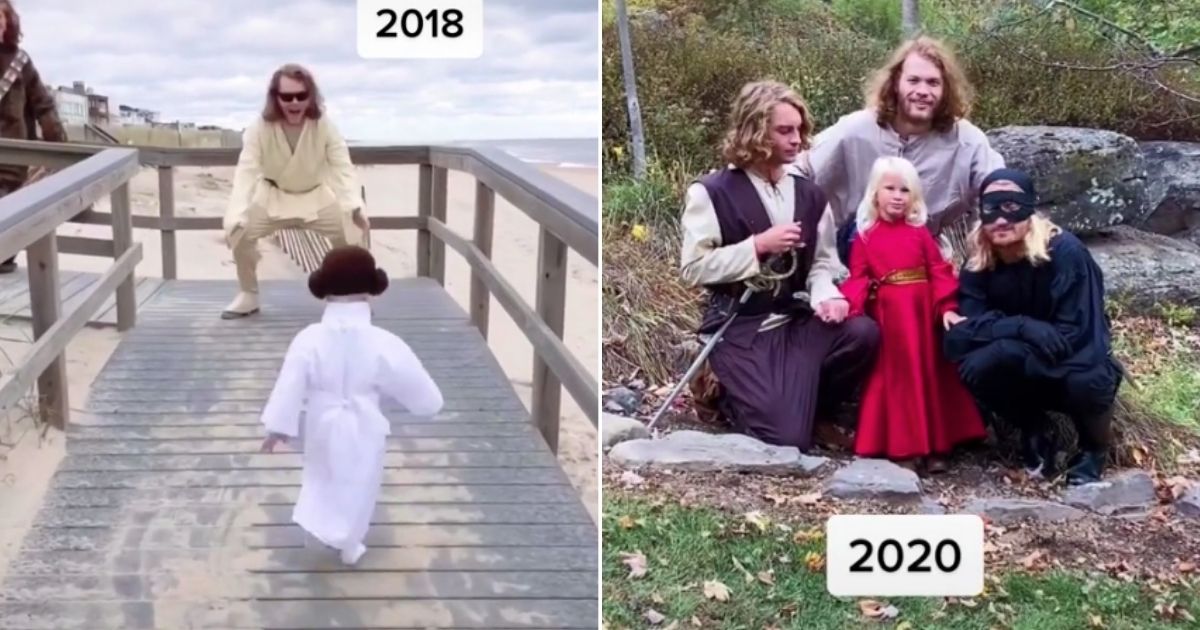 Older Brothers' Viral Halloween Costume Tradition Centers Around Their Little Sister