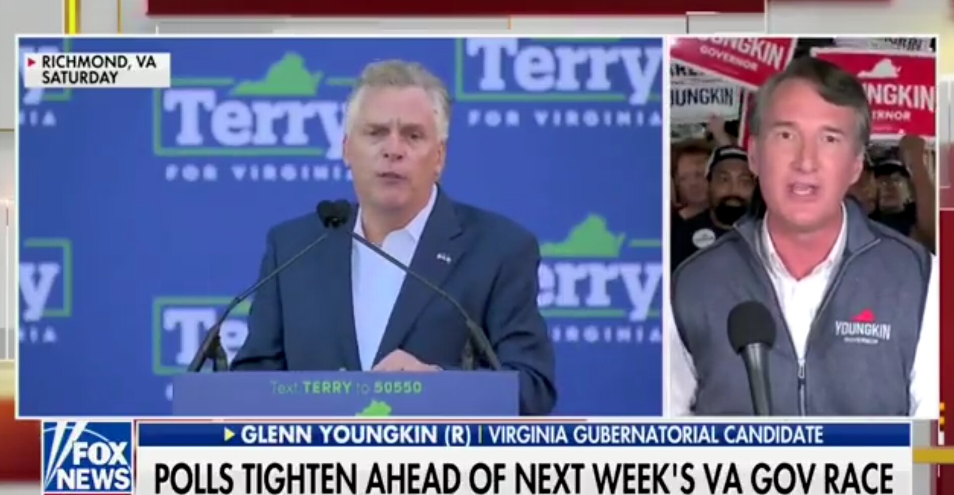 Youngkin Claims McAuliffe Is Bringing In Big Names To ‘Take the Spotlight Off of His Failed Record’