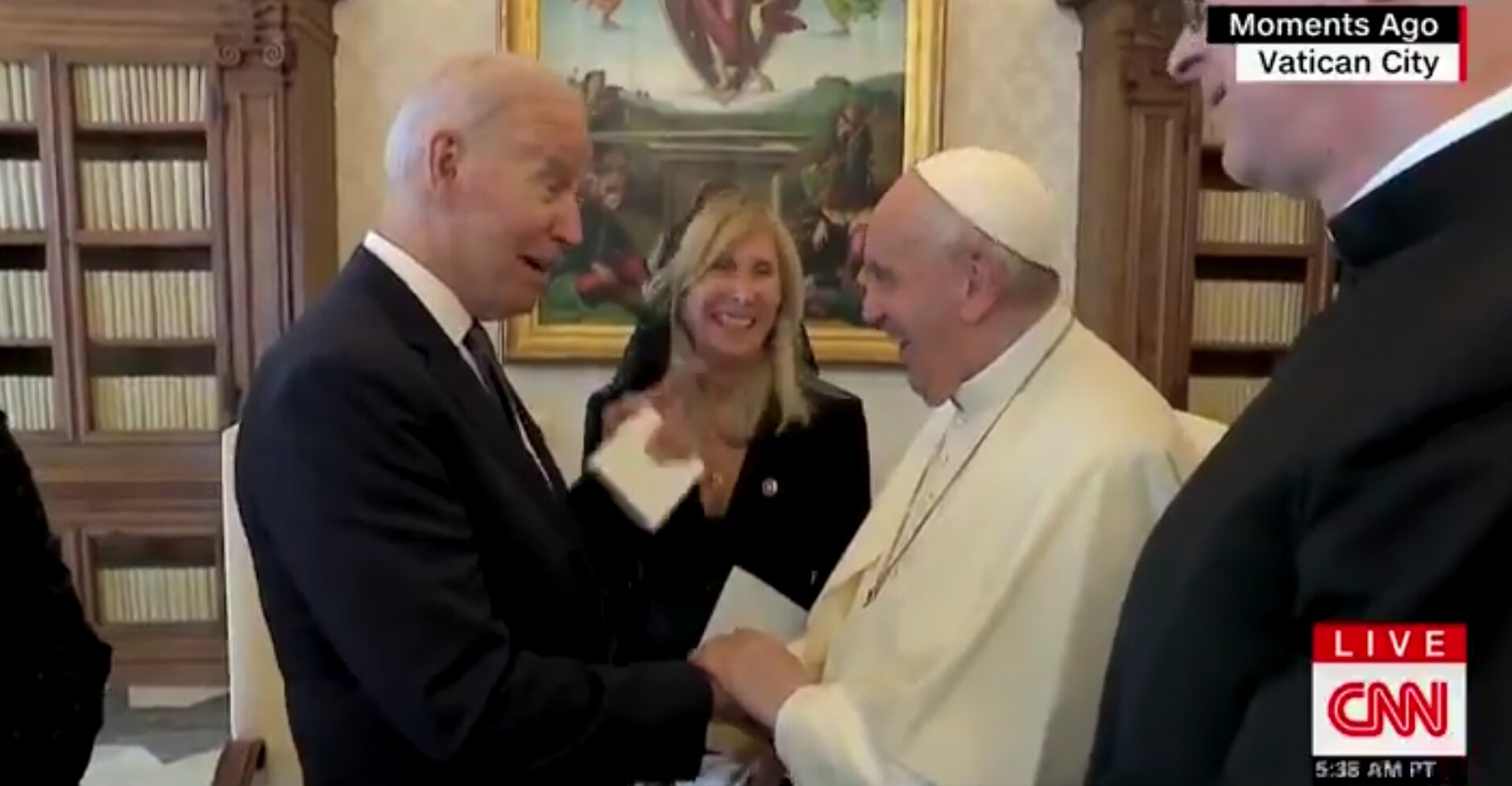 Watch: Biden Jokes With Pope About Buying Drinks