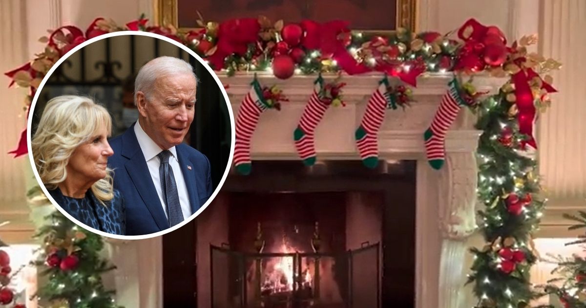 Twitter Users Notice Big Mistake the Bidens Made with the Stockings Above Their White House Fireplace