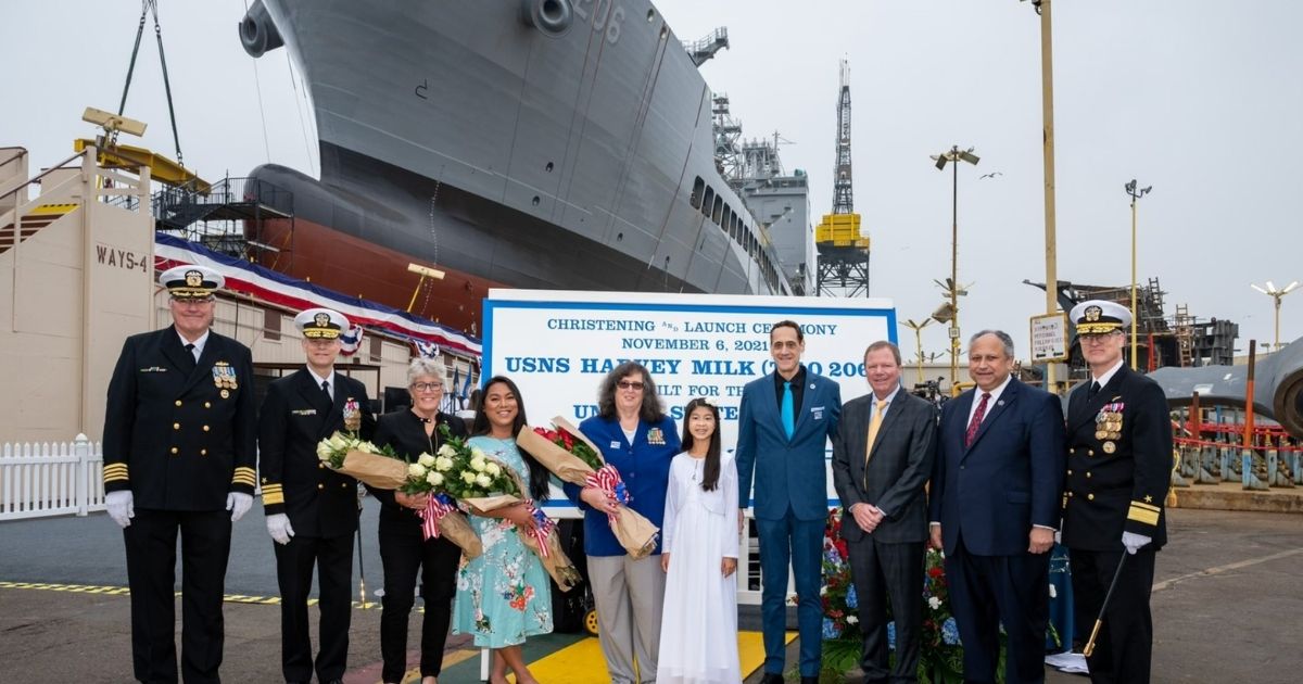 US Navy Ship Named After Gay Icon, Transgender Activist Brought in to Christen Vessel
