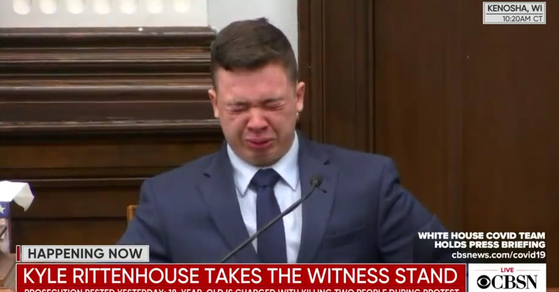 Kyle Rittenhouse Hyperventilates on Witness Stand While Testifying About Fatal Shooting