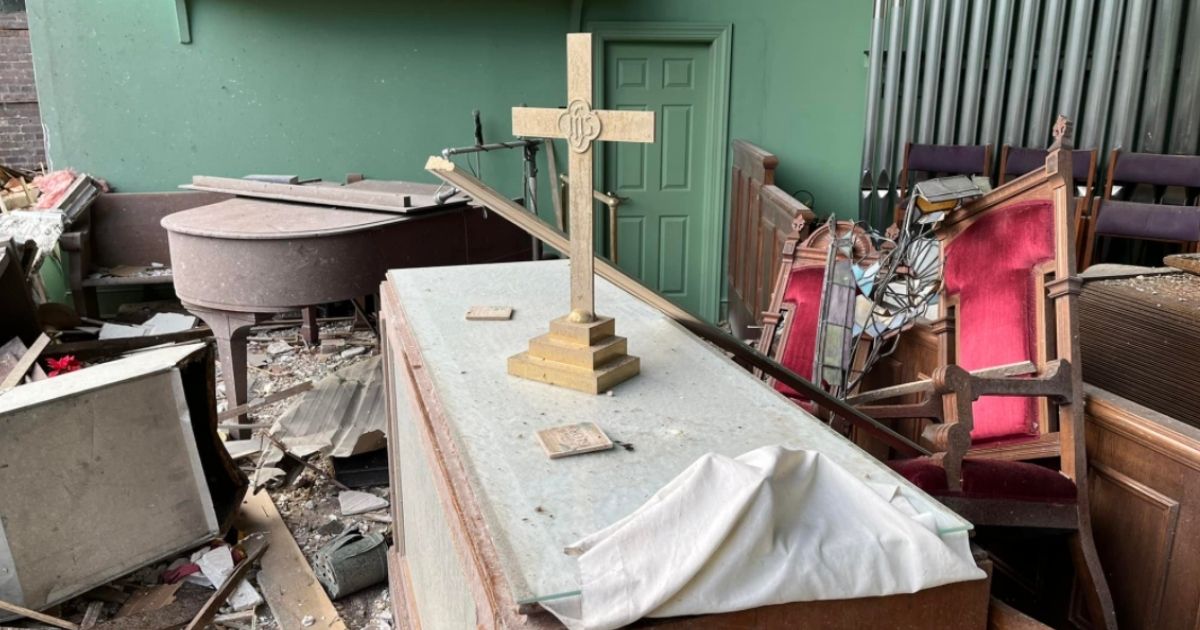 Hope in the Rubble: 'Last Supper' Table Remains Standing in Destroyed Church