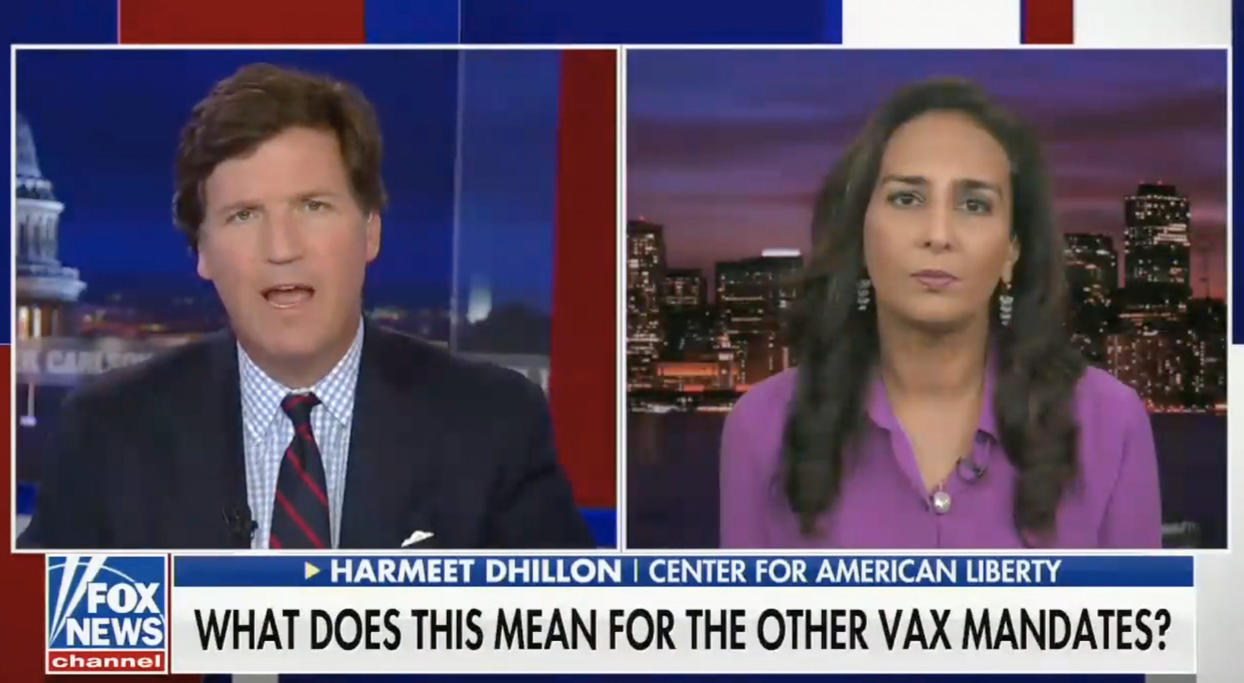 Tucker Carlson Blasts Kavanaugh Over Vote to Uphold Biden’s Vaccine Mandate for Health Care Workers