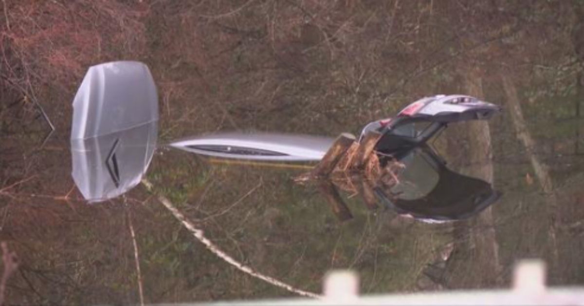 Elderly Woman Veers Off Road Into Frigid River, Ends Up Trapped in Car: Police Save Her as Car Sinks