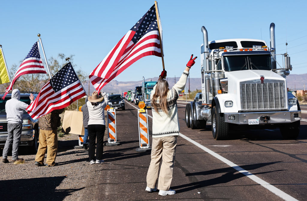 Video: Trucker Convoy Swells in Size as It Rolls East Toward Washington, DC