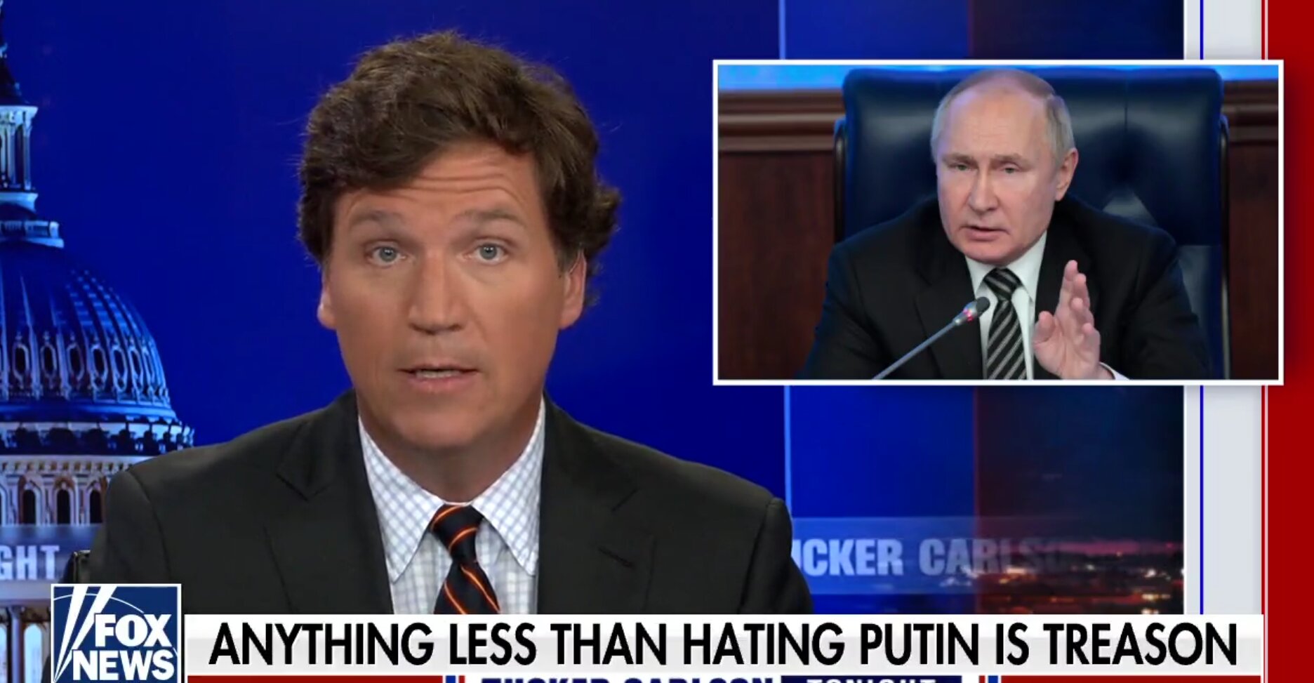 Tucker Carlson Questions Why So Many Hate Putin: ‘Does He Eat Dogs?’
