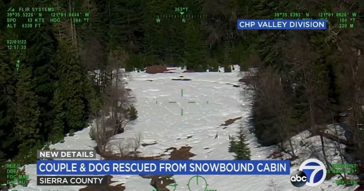 Couple and Dog Saved from Remote Cabin in Sierra County After Being Snowed In Nearly Two Months