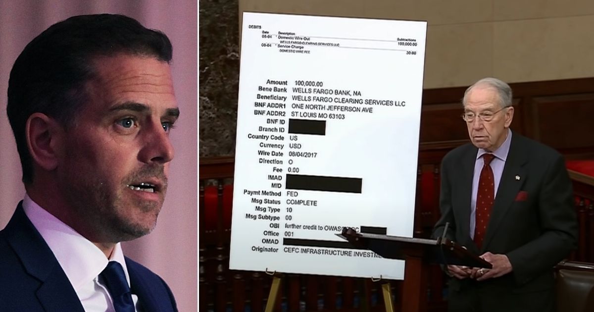 Game-Changer: Sen. Grassley Quite Literally Brings the Receipts of Foreigners’ Payments to Hunter Biden