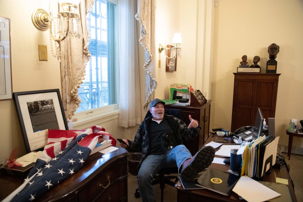 Capitol Riot Defendant Who Sat at Pelosi’s Desk Rejects Federal Plea Deal